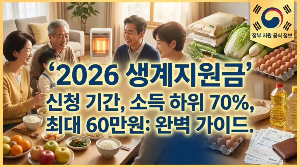 2026 민생지원금(고유가 피해지원금) 신청 기간, 대상 및 최대 60만원 받는 법