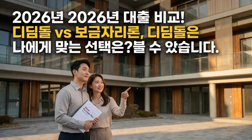 2026년 특례보금자리론 vs 디딤돌 대출 자격 요건 및 한도 완벽 비교