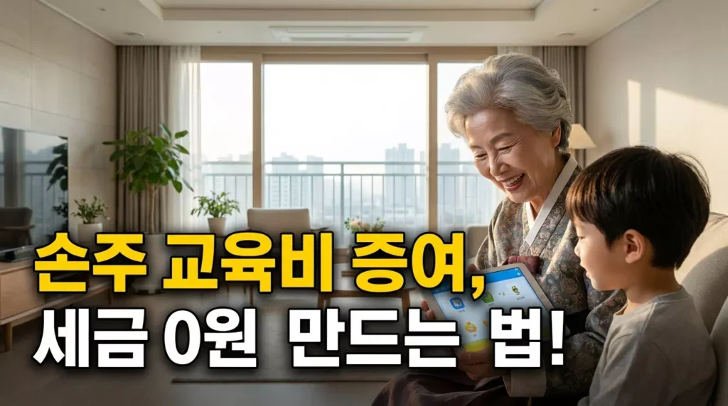손주 교육비 증여 비과세 한도 및 세무조사 피하는 주의사항