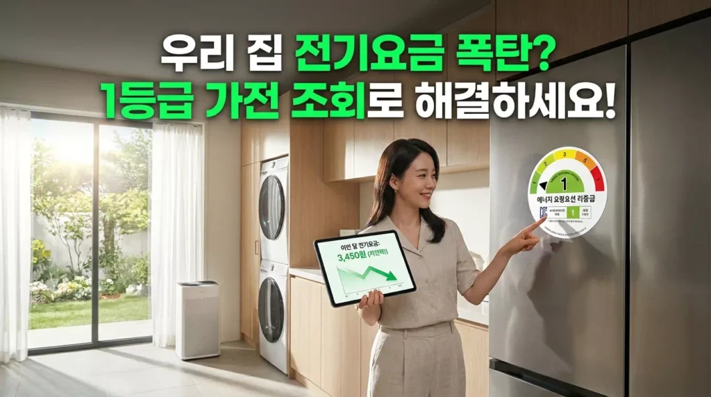 가전제품 에너지 소비 효율 등급 조회 방법 및 전기요금 절약 가이드