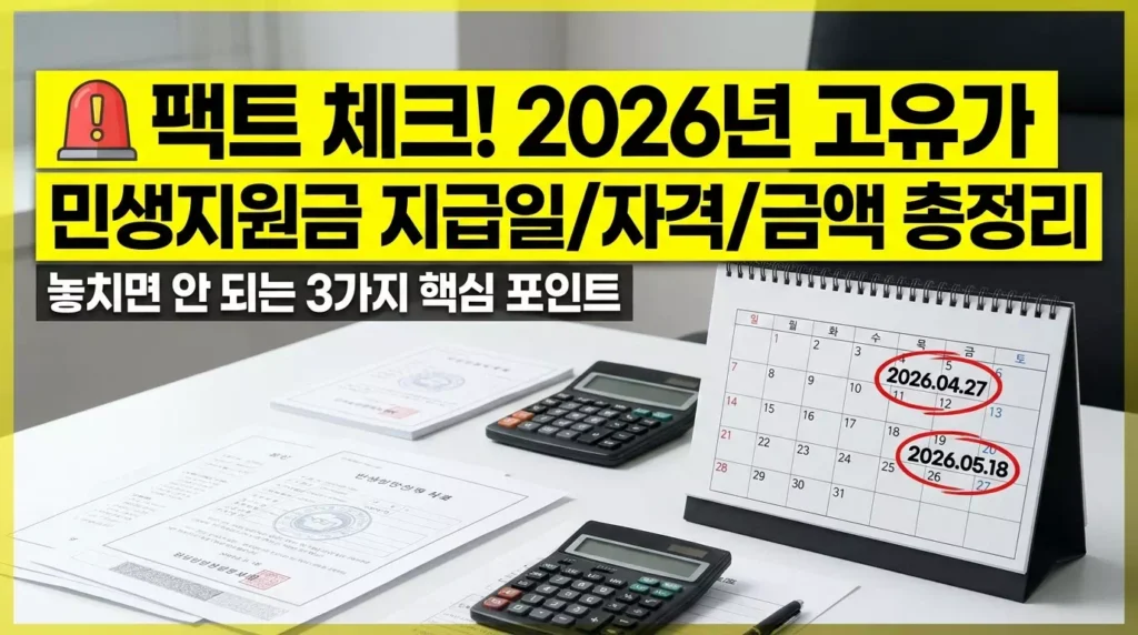 2026년 고유가 민생 지원금 지급일, 대상, 금액 총정리