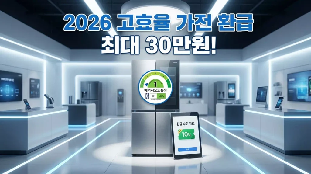 2026년 에너지공단 고효율 가전 환급 10% 지원 안내