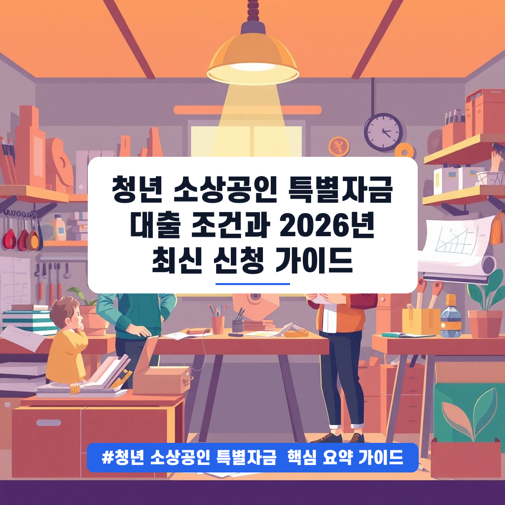 청년 소상공인 특별자금 대출 조건과 2026년 최신 신청 가이드 안내
