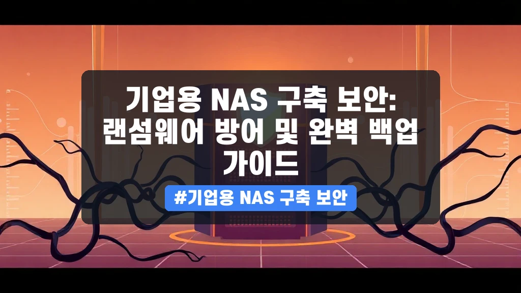 기업용 NAS 구축 보안: 랜섬웨어 방어 및 완벽 백업 가이드 안내
