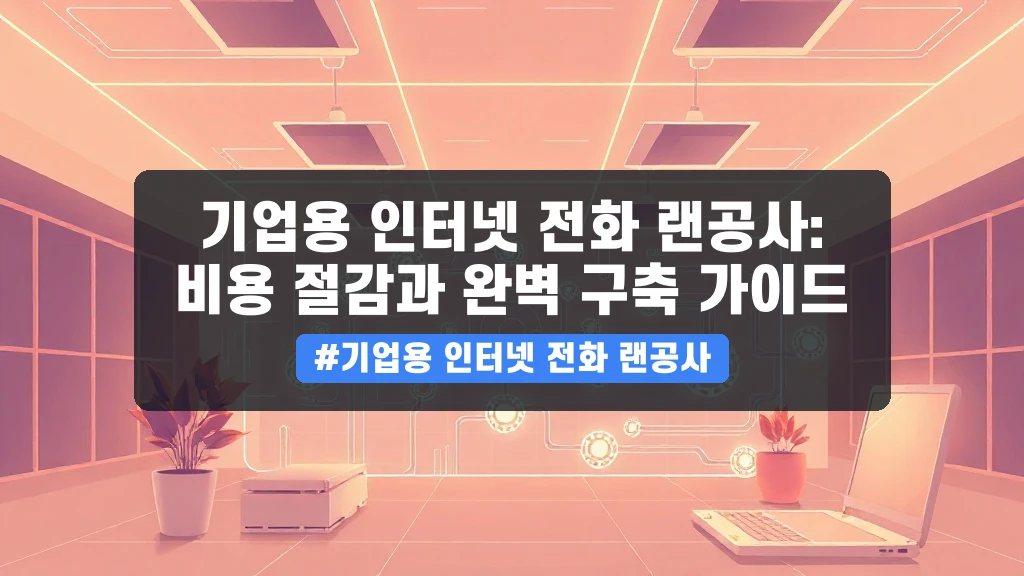 기업용 인터넷 전화 랜공사: 비용 절감과 완벽 구축 가이드 안내