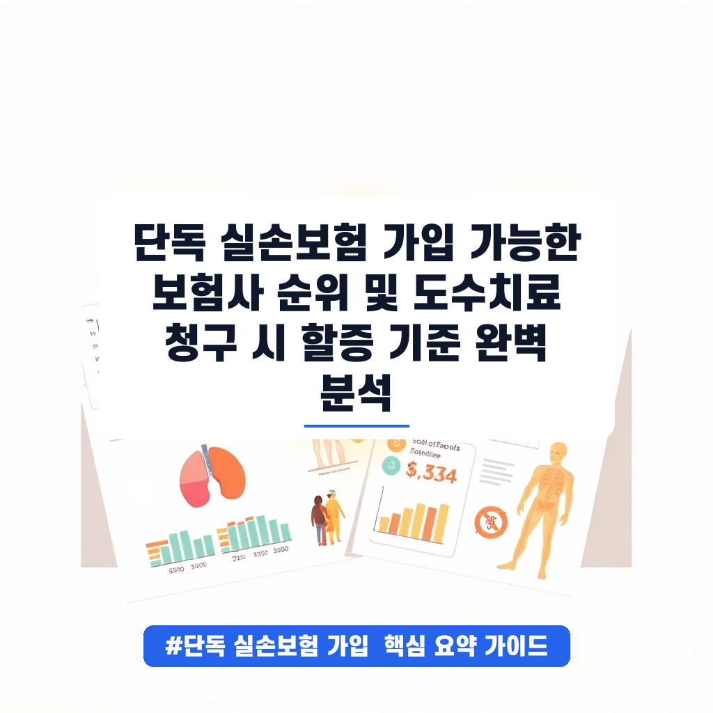 단독 실손보험 가입 가능한 보험사 순위 및 도수치료 청구 시 할증 기준 완벽 분석 안내