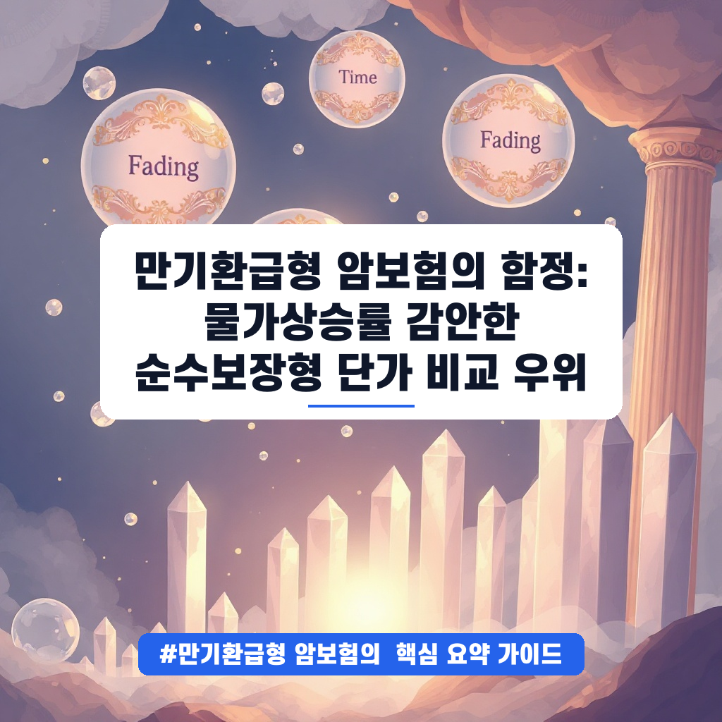 만기환급형 암보험의 함정: 물가상승률 감안한 순수보장형 단가 비교 우위 안내