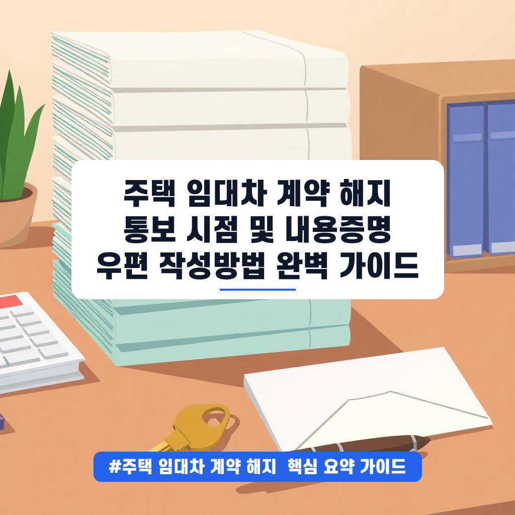주택 임대차 계약 해지 통보 시점 및 내용증명 우편 작성방법 완벽 가이드 안내