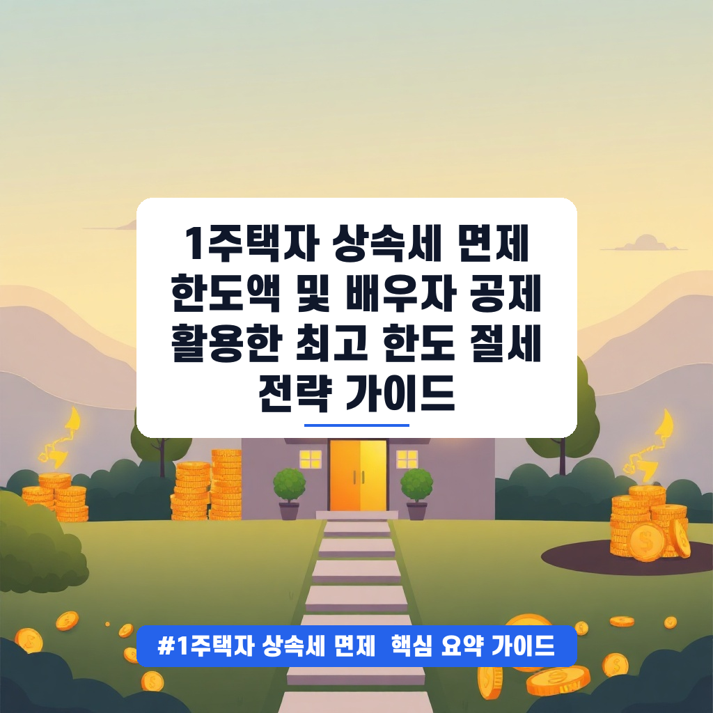 1주택자 상속세 면제 한도액 및 배우자 공제 활용한 최고 한도 절세 전략 가이드 안내