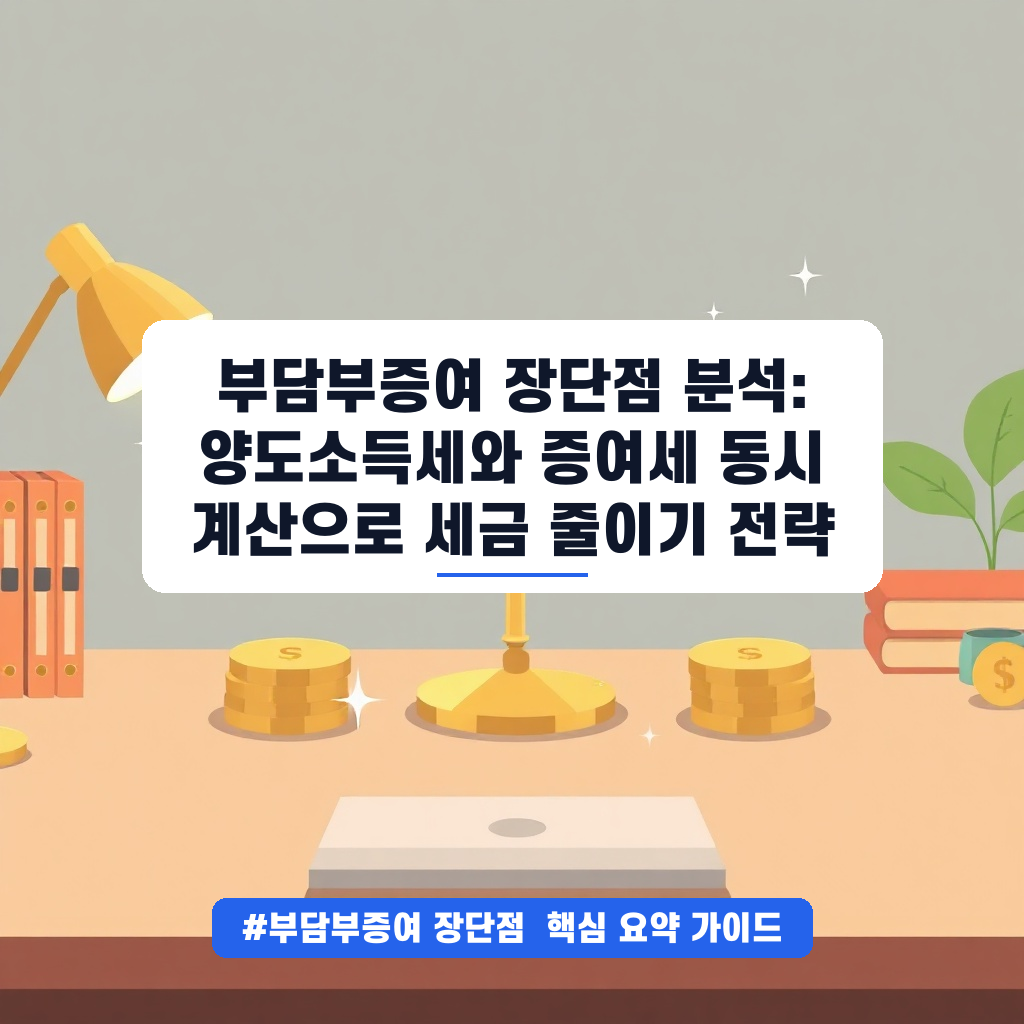 부담부증여 장단점 분석: 양도소득세와 증여세 동시 계산으로 세금 줄이기 전략 안내