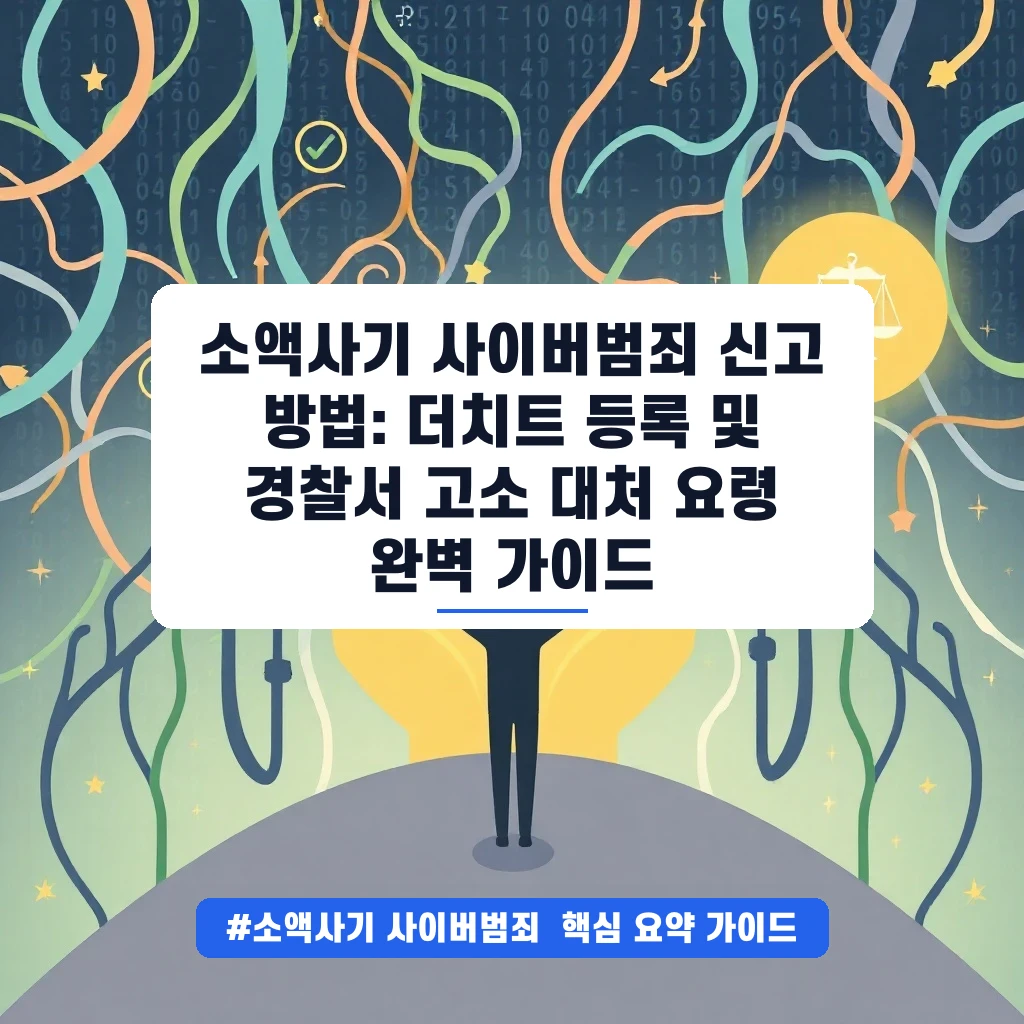 소액사기 사이버범죄 신고 방법: 더치트 등록 및 경찰서 고소 대처 요령 완벽 가이드 안내
