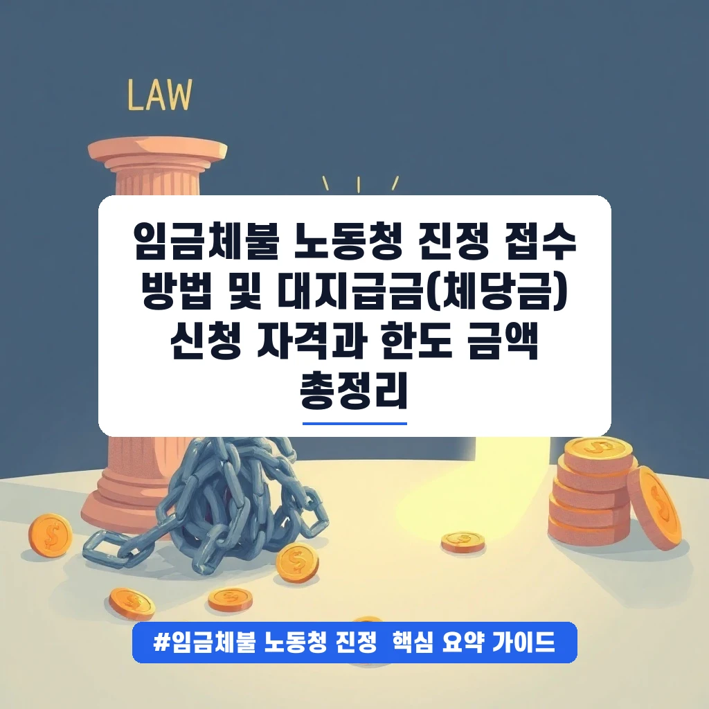임금체불 노동청 진정 접수 방법 및 대지급금(체당금) 신청 자격과 한도 금액 총정리 안내