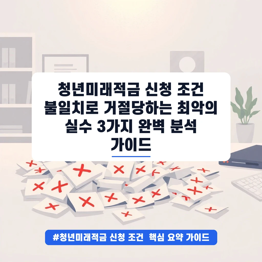 청년미래적금 신청 조건 불일치로 거절당하는 최악의 실수 3가지 완벽 분석 가이드 안내