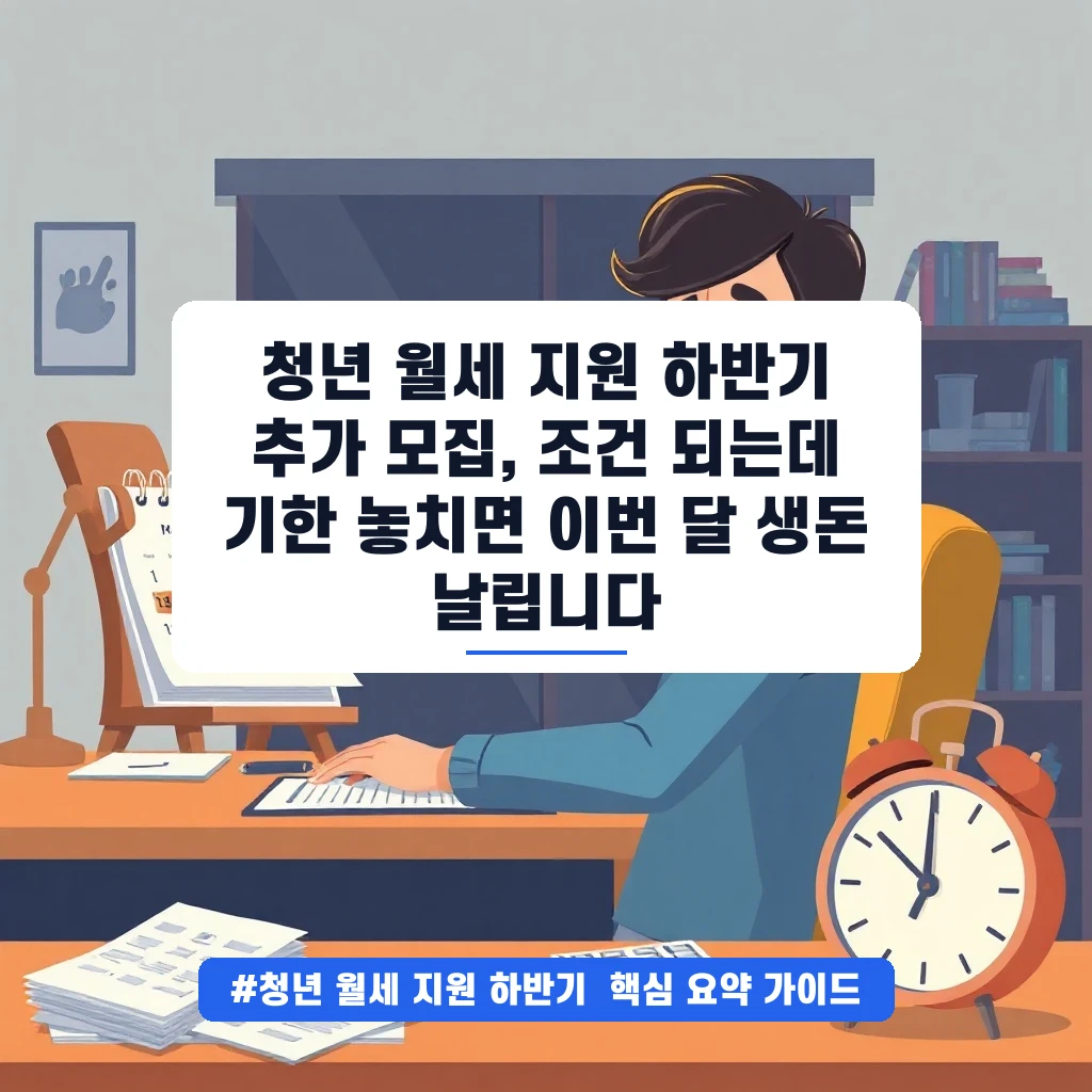 청년 월세 지원 하반기 추가 모집, 조건 되는데 기한 놓치면 이번 달 생돈 날립니다 안내