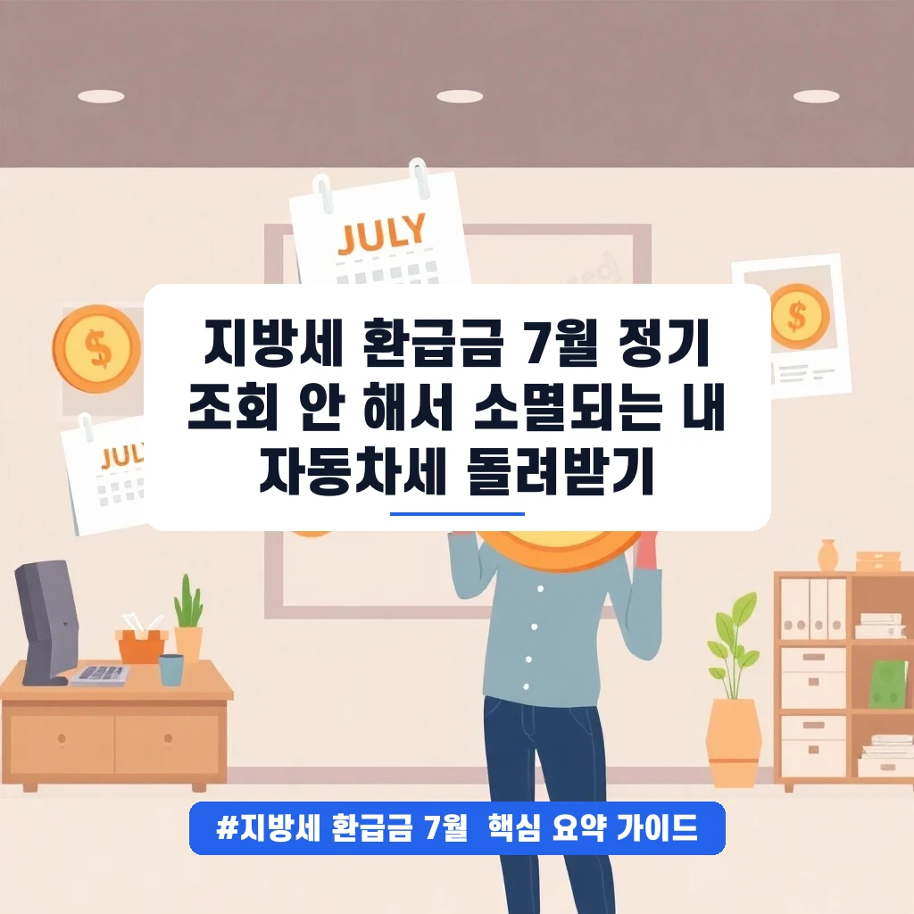 지방세 환급금 7월 정기 조회 안 해서 소멸되는 내 자동차세 돌려받기 안내
