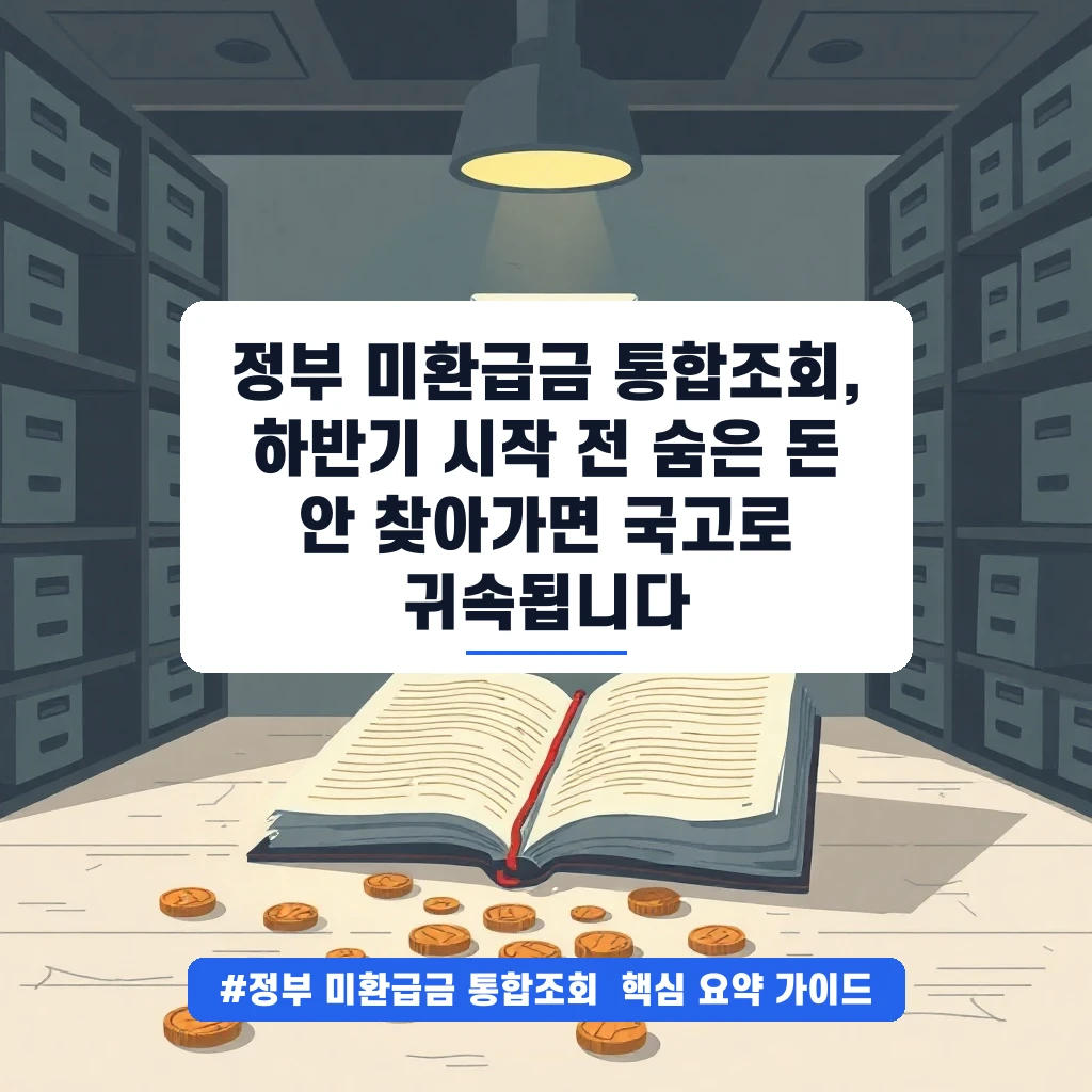 정부 미환급금 통합조회, 하반기 시작 전 숨은 돈 안 찾아가면 국고로 귀속됩니다 안내