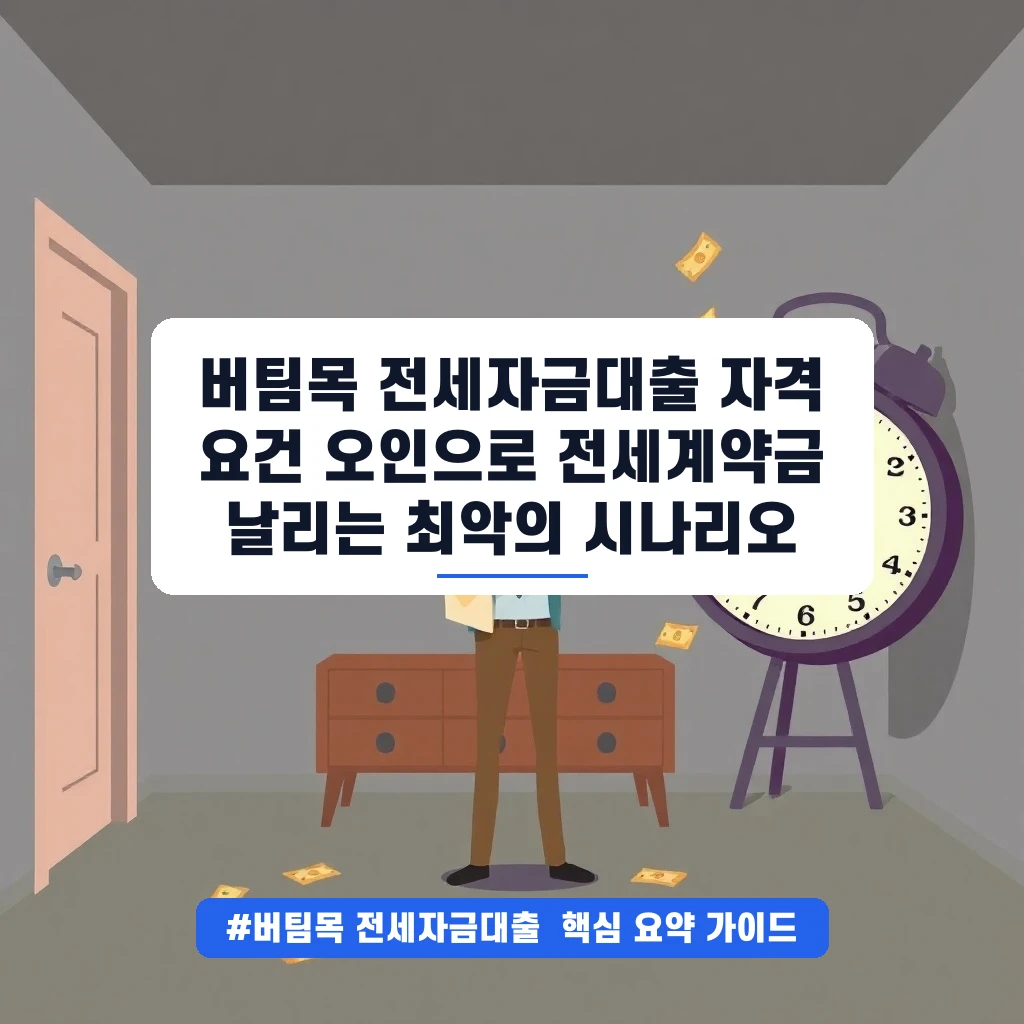 버팀목 전세자금대출 자격 요건 오인으로 전세계약금 날리는 최악의 시나리오 안내