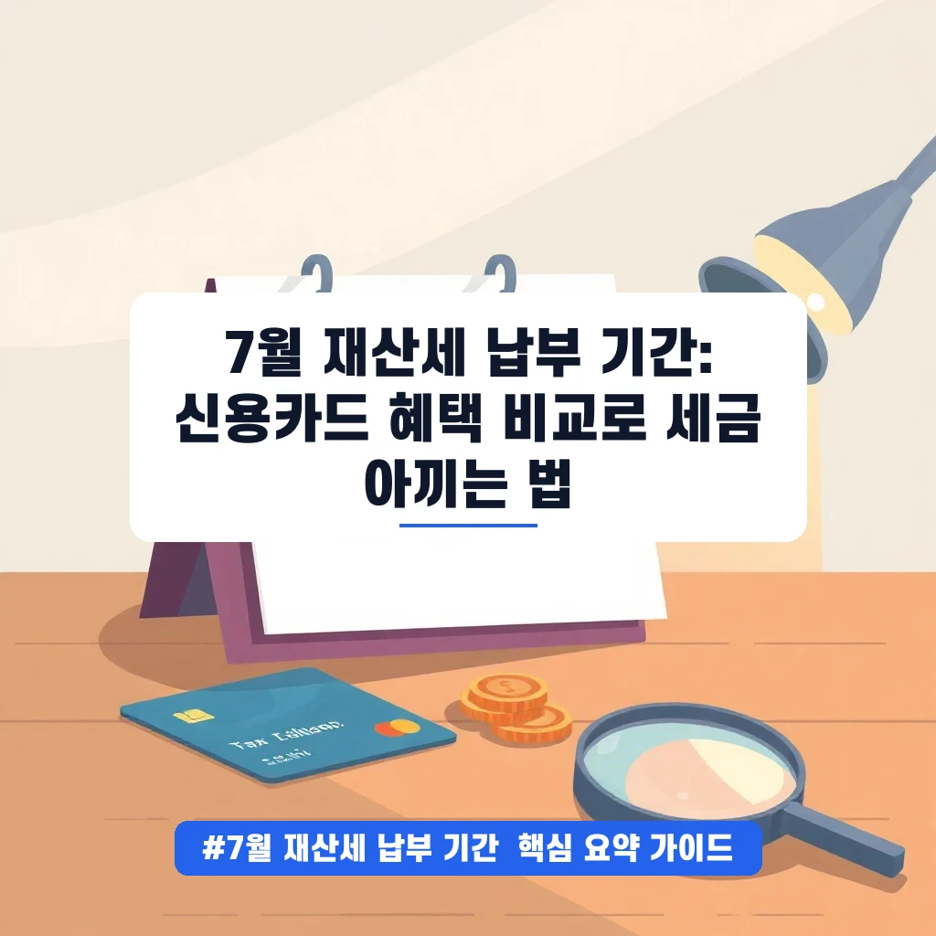 7월 재산세 납부 기간: 신용카드 혜택 비교로 세금 아끼는 법 안내