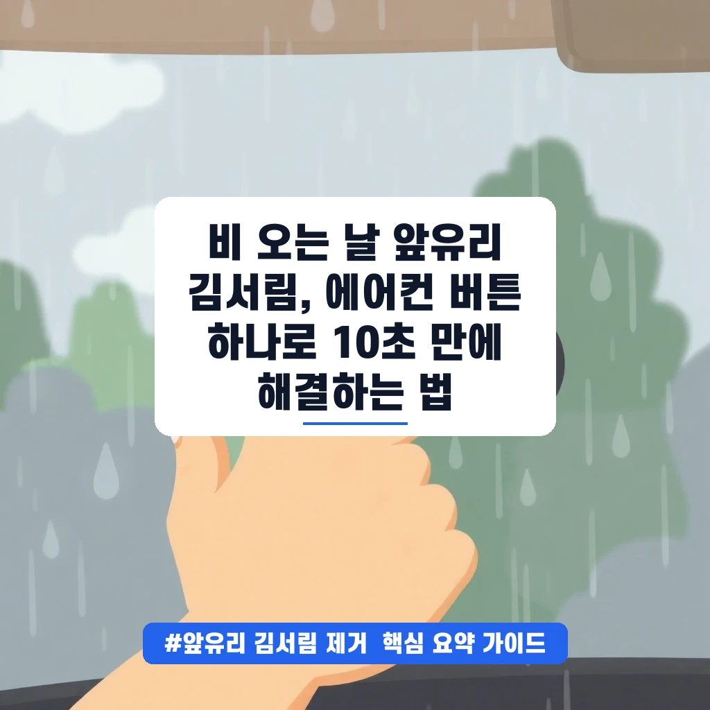 비 오는 날 앞유리 김서림, 에어컨 버튼 하나로 10초 만에 해결하는 법 안내