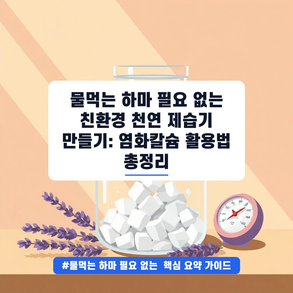 물먹는 하마 필요 없는 친환경 천연 제습기 만들기: 염화칼슘 활용법 총정리 안내
