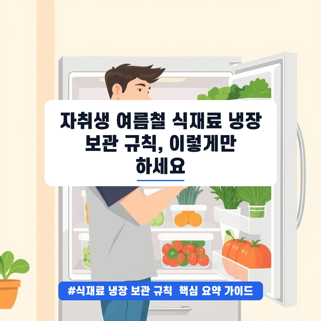 자취생 여름철 식재료 냉장 보관 규칙, 이렇게만 하세요