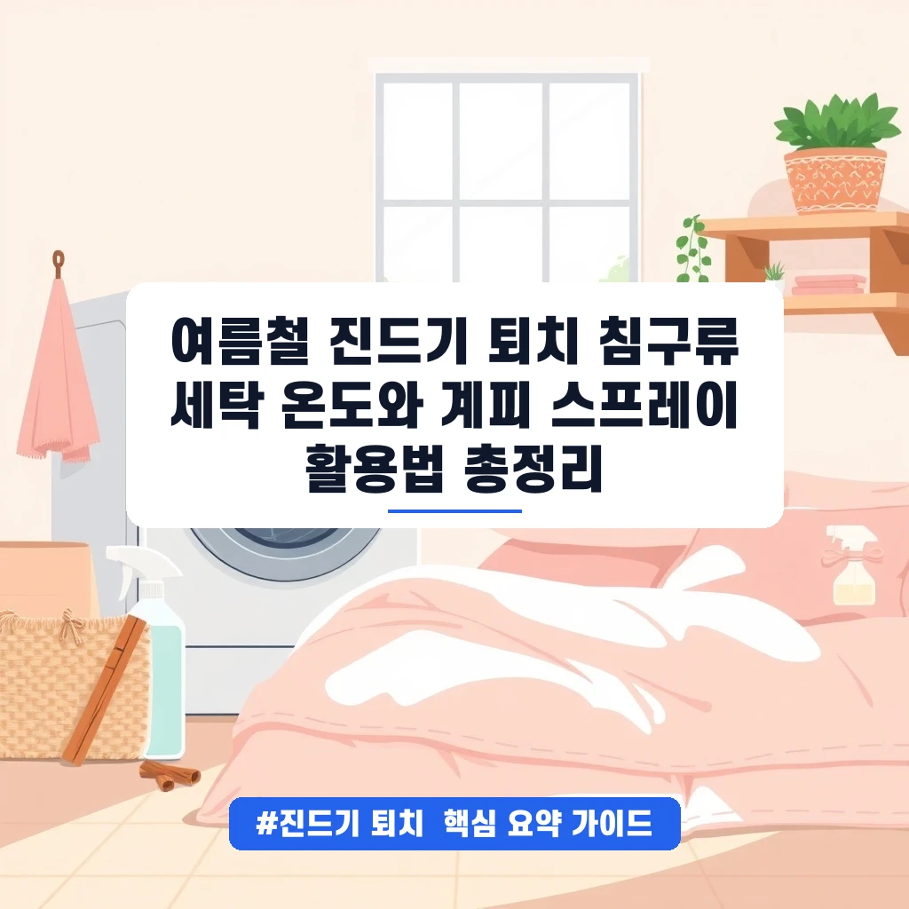 여름철 진드기 퇴치 침구류 세탁 온도와 계피 스프레이 활용법 총정리