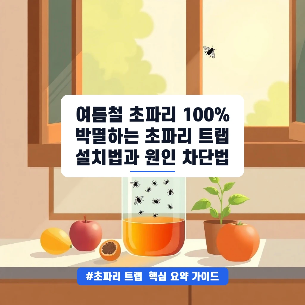 여름철 초파리 100% 박멸하는 초파리 트랩 설치법과 원인 차단법 안내