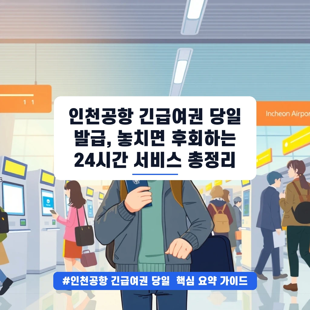인천공항 긴급여권 당일 발급, 놓치면 후회하는 24시간 서비스 총정리 안내
