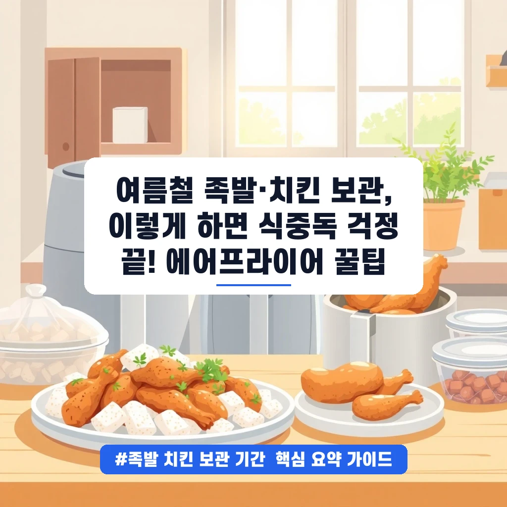 여름철 족발·치킨 보관, 이렇게 하면 식중독 걱정 끝! 에어프라이어 꿀팁