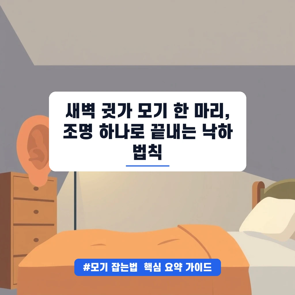 새벽 귓가 모기 한 마리, 조명 하나로 끝내는 낙하 법칙