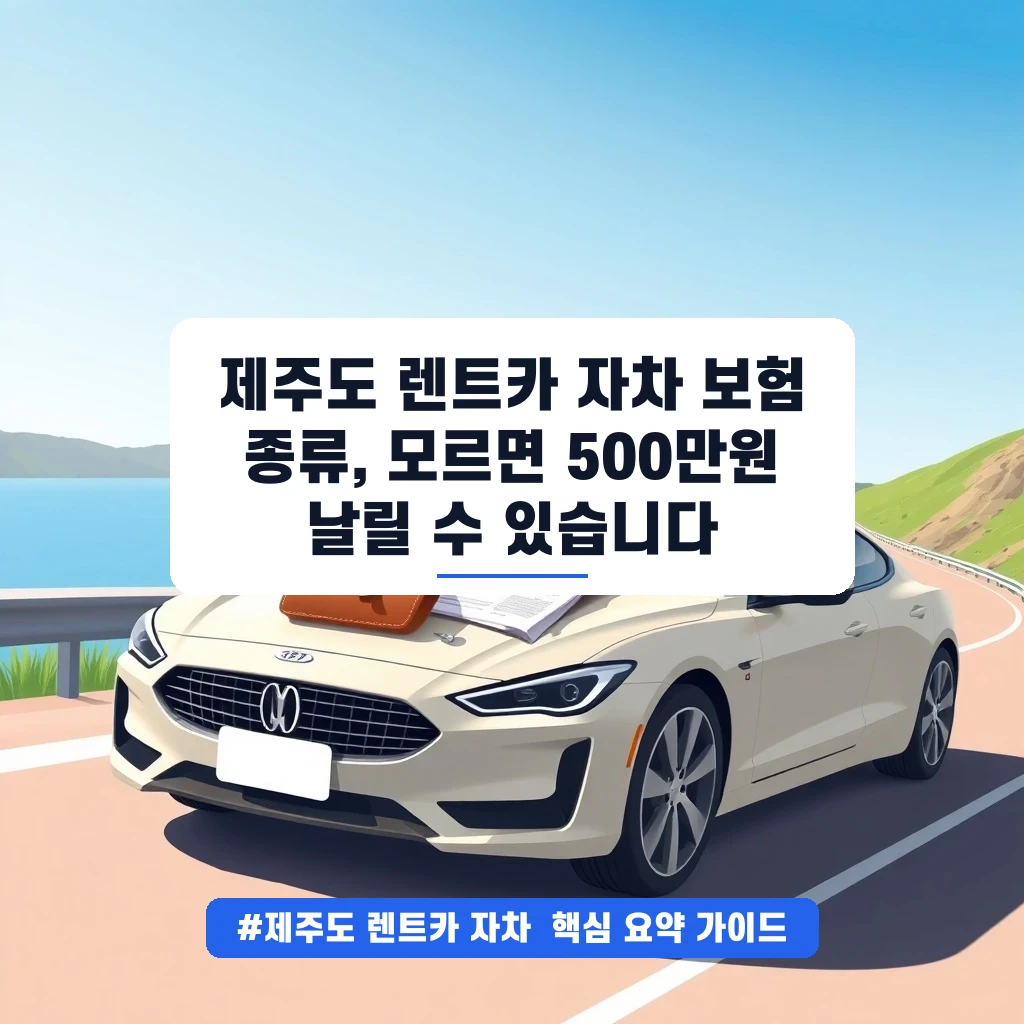 제주도 렌트카 자차 보험 종류, 모르면 500만원 날릴 수 있습니다 안내