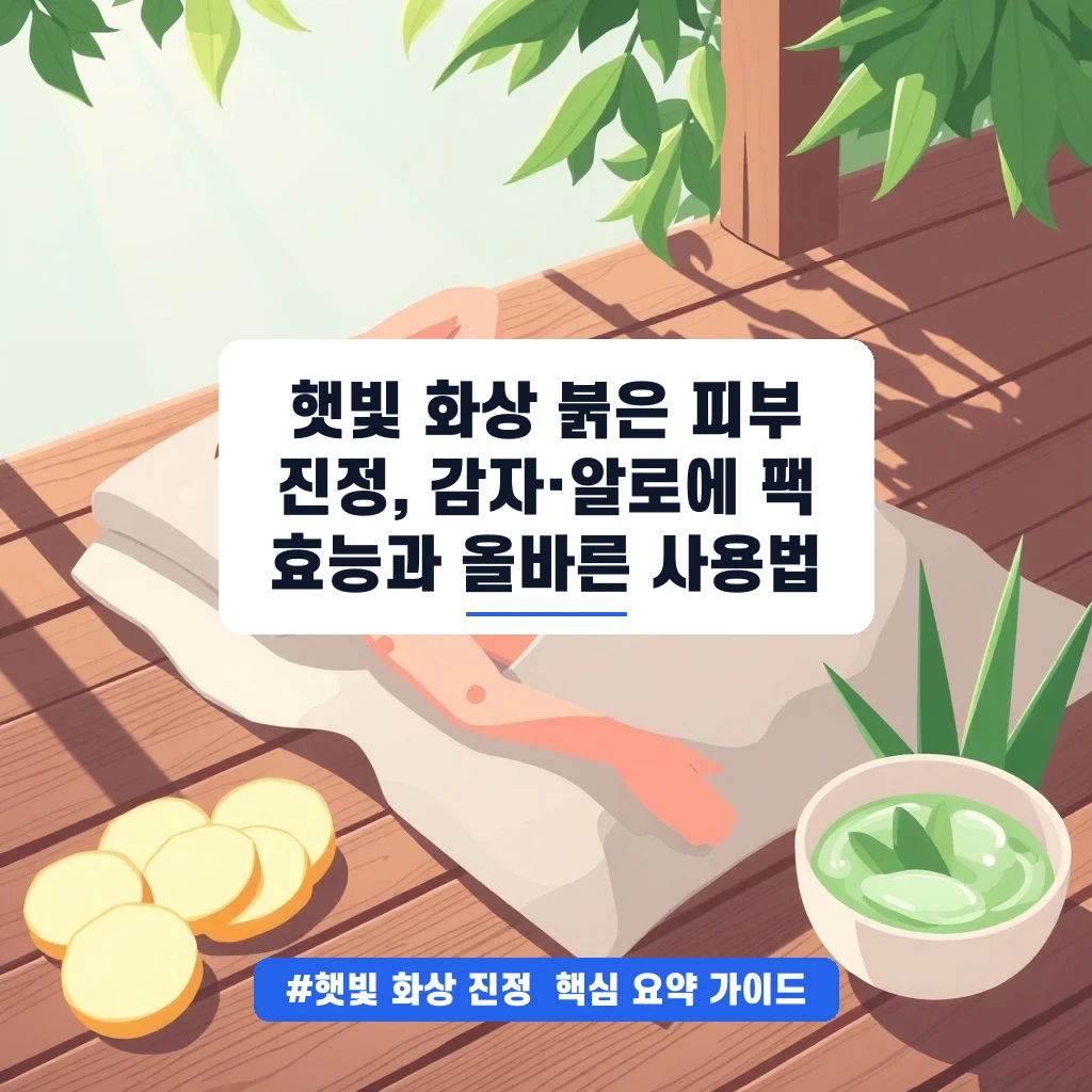 햇빛 화상 붉은 피부 진정, 감자·알로에 팩 효능과 올바른 사용법