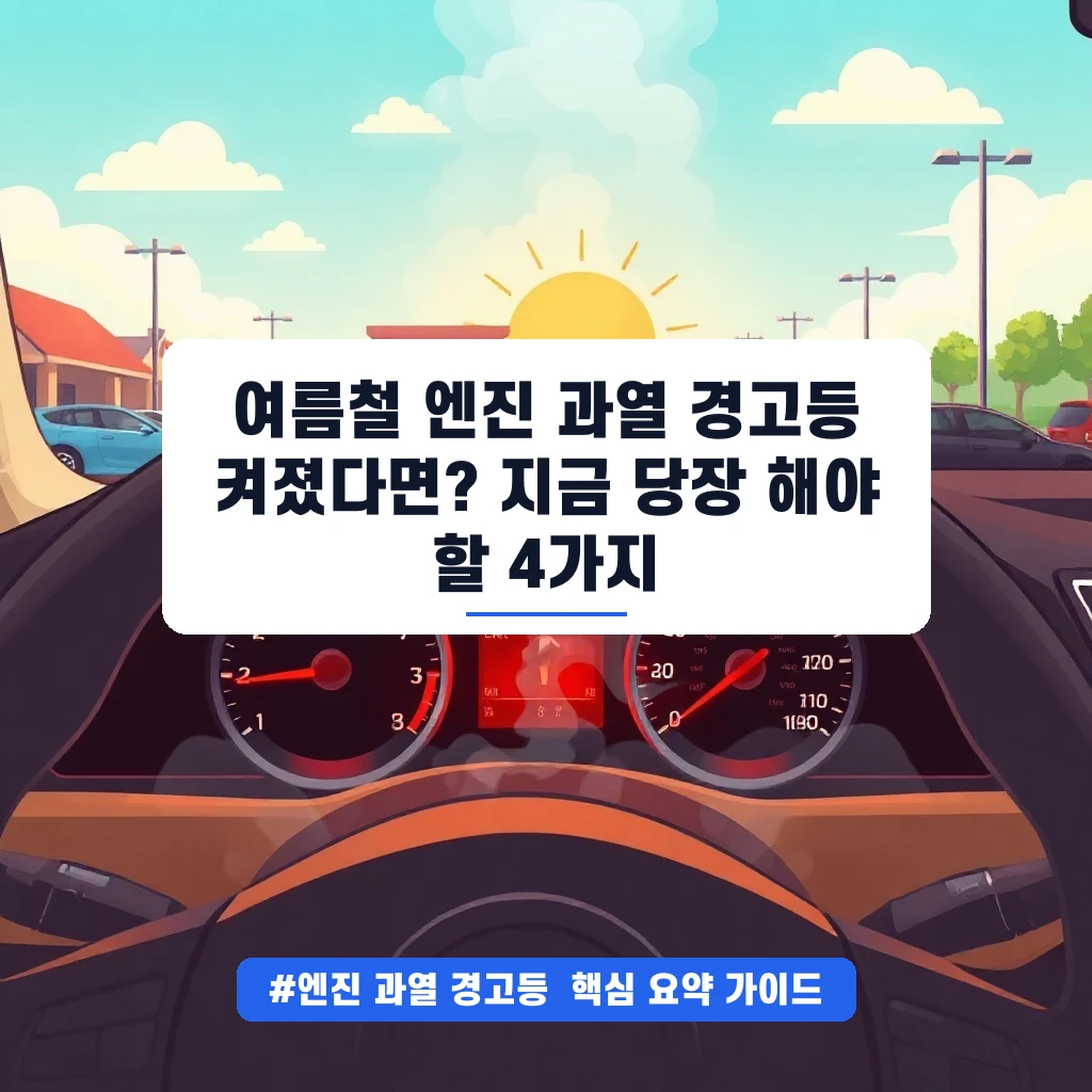 여름철 엔진 과열 경고등 켜졌다면? 지금 당장 해야 할 4가지 안내