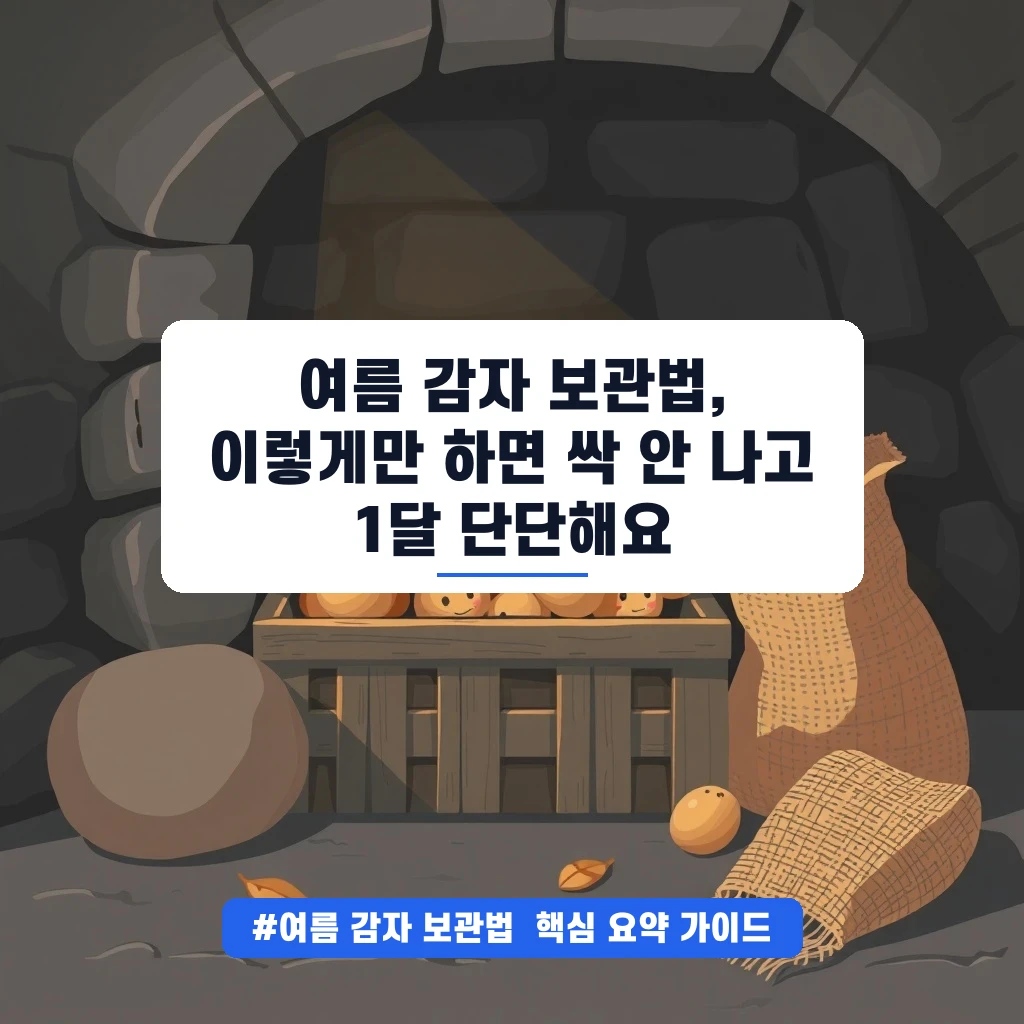여름 감자 보관법, 이렇게만 하면 싹 안 나고 1달 단단해요 안내