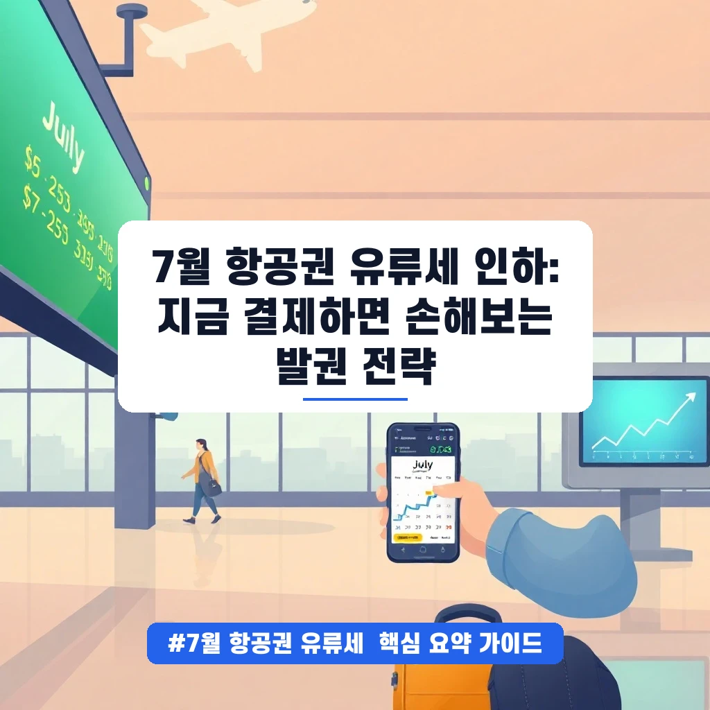 7월 항공권 유류세 인하: 지금 결제하면 손해보는 발권 전략 안내