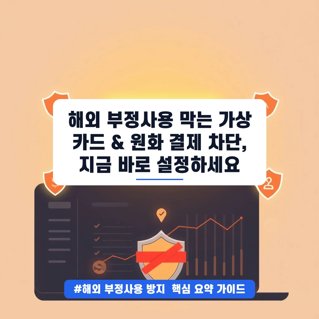 해외 부정사용 막는 가상 카드 & 원화 결제 차단, 지금 바로 설정하세요