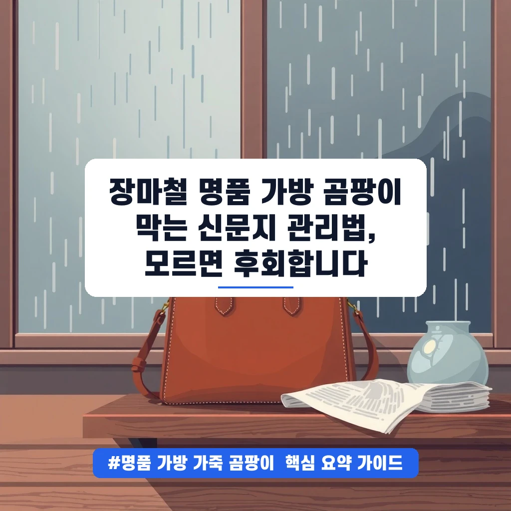 장마철 명품 가방 곰팡이 막는 신문지 관리법, 모르면 후회합니다