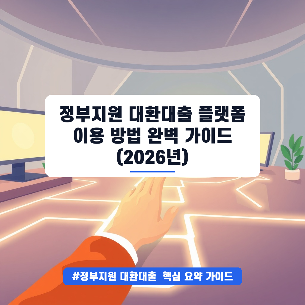 정부지원 대환대출 플랫폼 이용 방법 완벽 가이드 (2026년) 안내