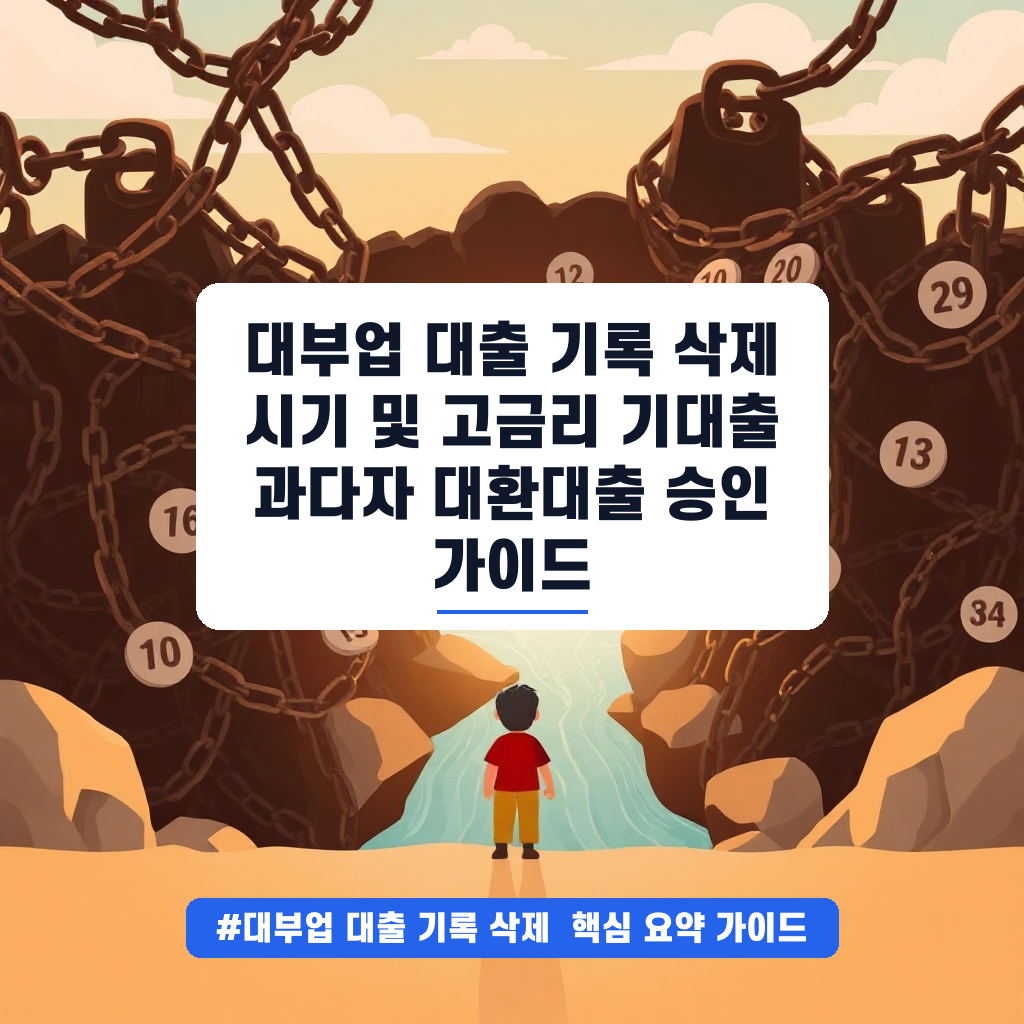 대부업 대출 기록 삭제 시기 및 고금리 기대출 과다자 대환대출 승인 가이드 안내
