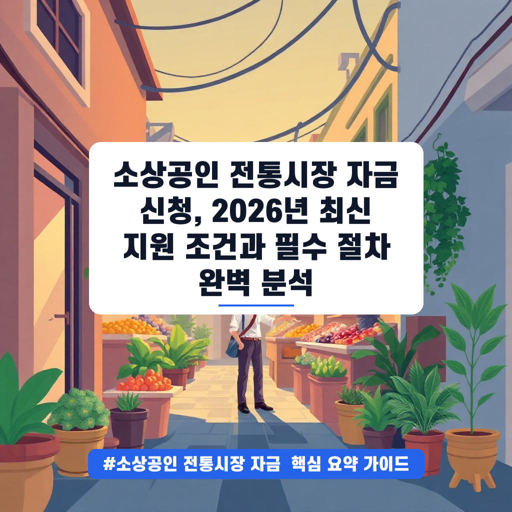 소상공인 전통시장 자금 신청, 2026년 최신 지원 조건과 필수 절차 완벽 분석 안내