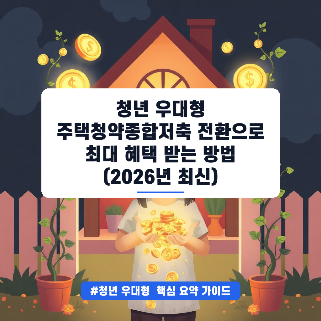 청년 우대형 주택청약종합저축 전환으로 최대 혜택 받는 방법 (2026년 최신) 안내