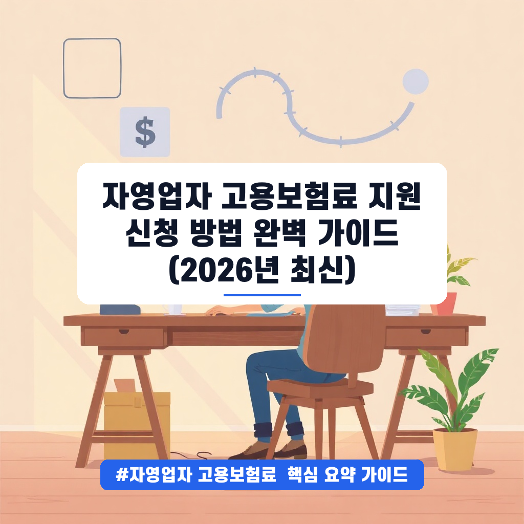 자영업자 고용보험료 지원 신청 방법 완벽 가이드 (2026년 최신) 안내
