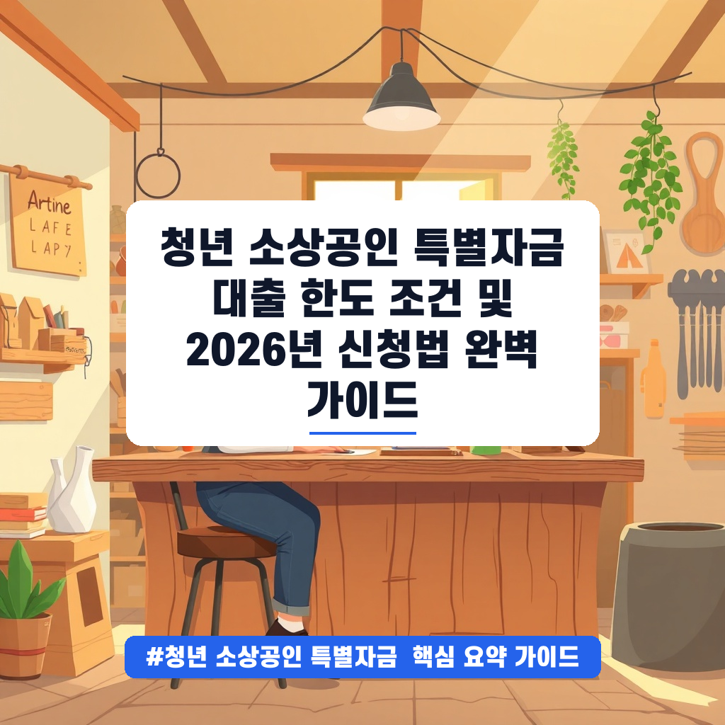 청년 소상공인 특별자금 대출 한도 조건 및 2026년 신청법 완벽 가이드 안내