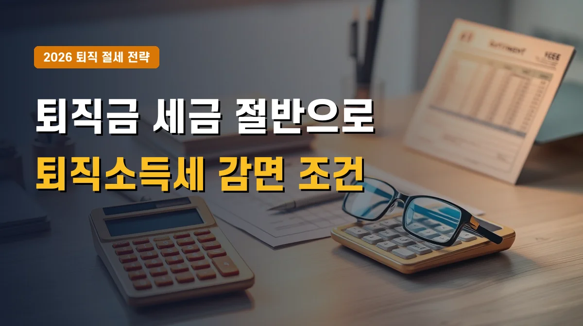 2026년 퇴직소득세 계산기 및 세액 감면 혜택 | 연도별 누진공제액 세부 비교