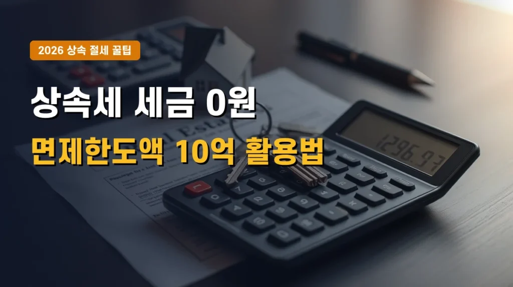 2026년 상속세 면제한도 및 일괄공제 세액 계산법 | 배우자 공제 절세 가이드