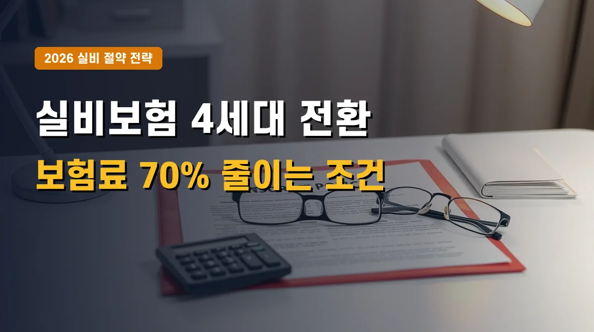 2026년 실손의료보험(실비보험) 4세대 전환 조건 | 도수치료 비급여 할증 정리