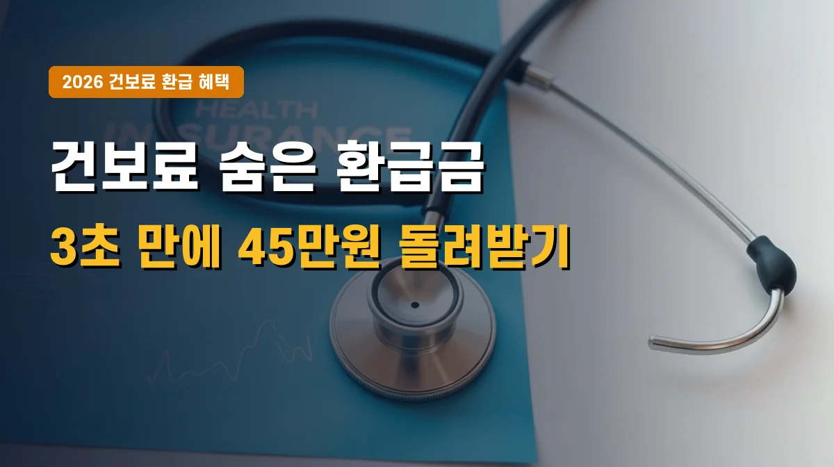 2026년 건강보험료 과오납 환급금 신청방법 | 5년 전 숨은 돈 3초 조회