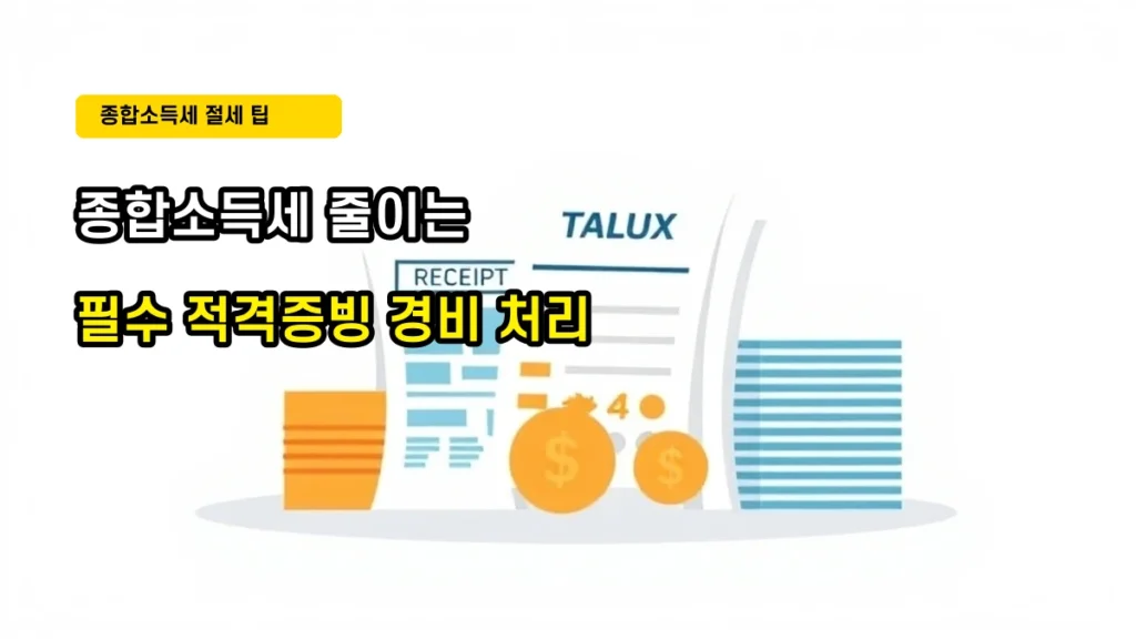 종합소득세 줄이는 개인사업자 필수 적격증빙 및 경비 처리 항목 총정리