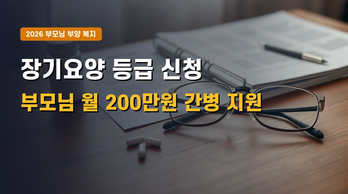 2026년 노인 장기요양보험 등급 판정 기준 | 재가급여 혜택 및 신청 방법
