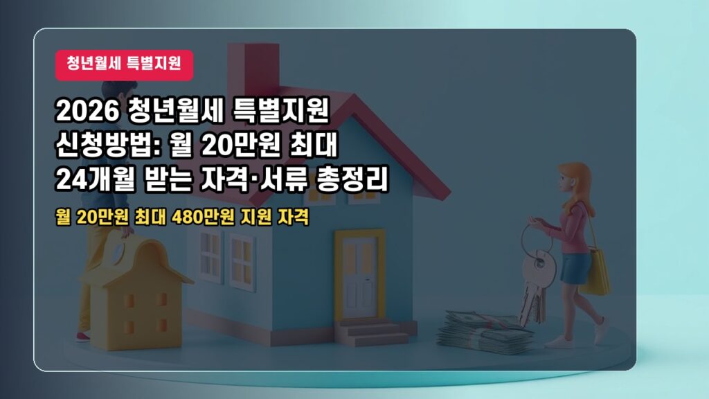 2026 청년월세 특별지원 신청방법: 월 20만원 최대 24개월 받는 자격·서류 총정리
